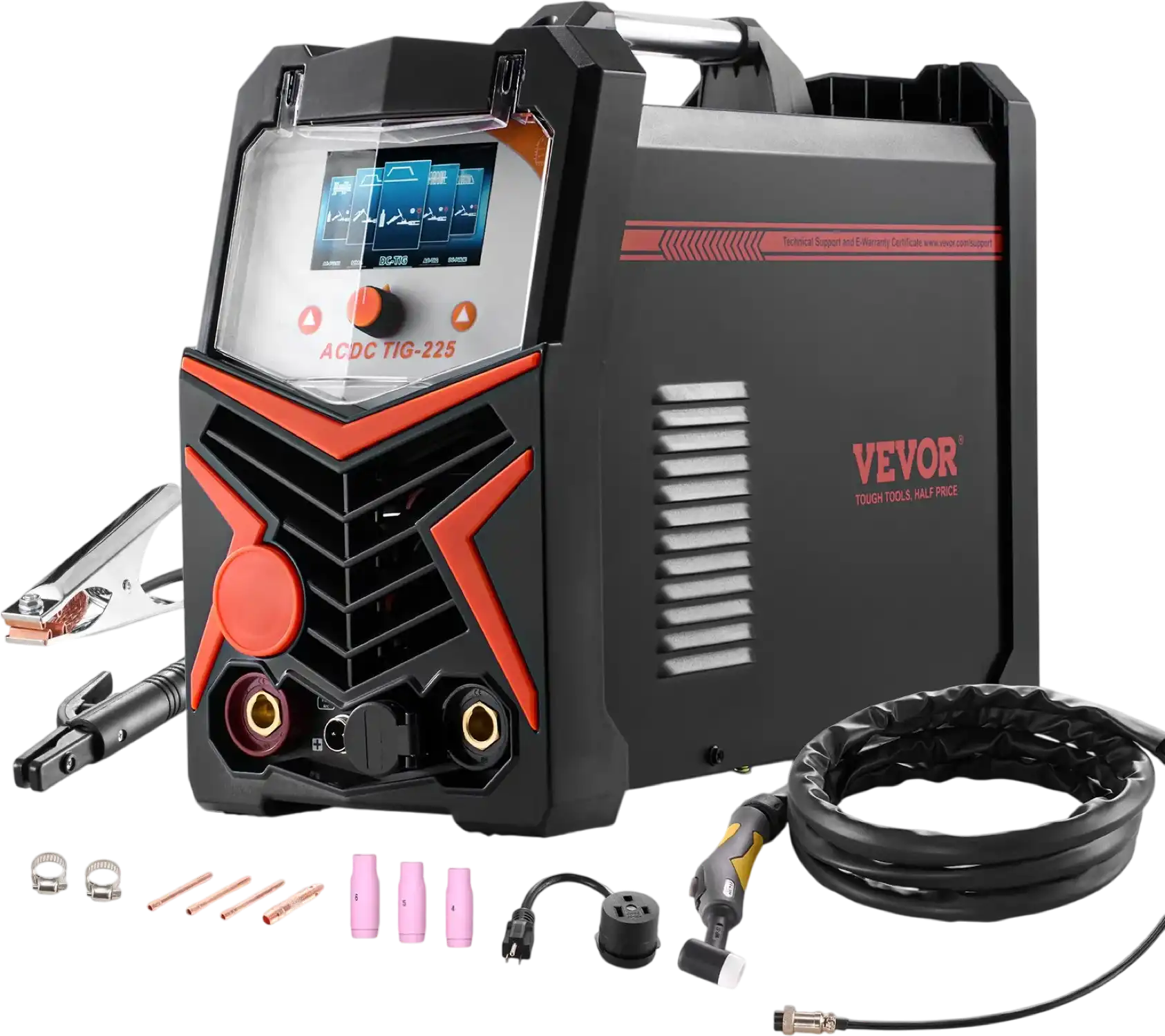 Vevor TIG Welder 6-in-1 AC/DC Welding Machine Pulse Spot MMA Stick IGBT Inverter New