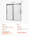 Vevor Bathtub Shower Door 56-60" x 60" Frameless Sliding 8mm Tempered Glass New