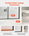 Vevor Bathtub Shower Door 56-60" x 60" Semi-Frameless 6mm Tempered Glass New