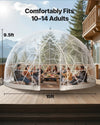 Vevor Garden Igloo 15 x 9.5 Ft Outdoor Geodesic Dome Greenhouse PVC New