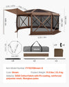 Vevor Pop-up Gazebo Tent 15 x 15 ft. with Removable Top 12-15 Person New