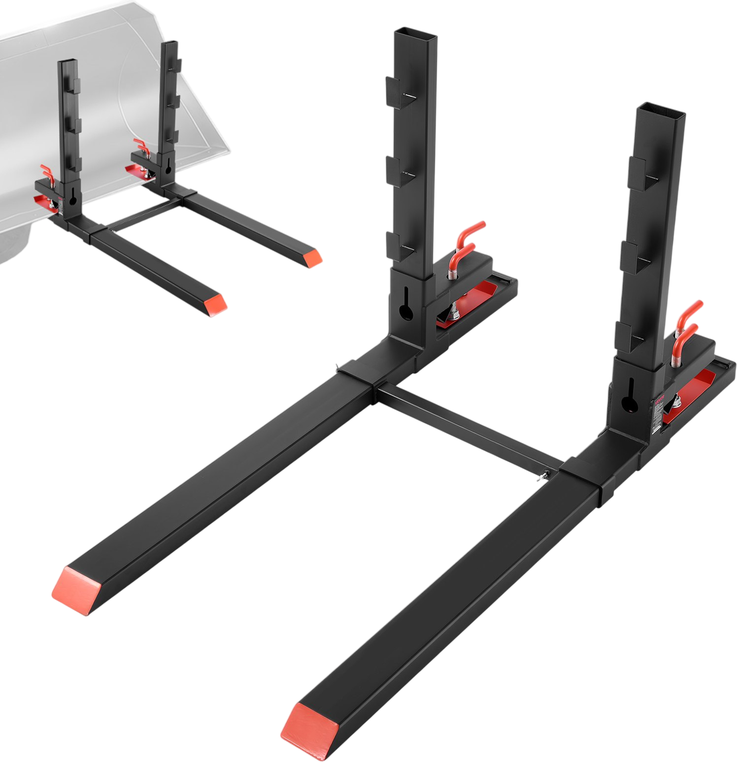 Vevor Clamp-On Pallet Forks 43 in. 4,000 lbs Capacity with Anti-Tilt Bar New