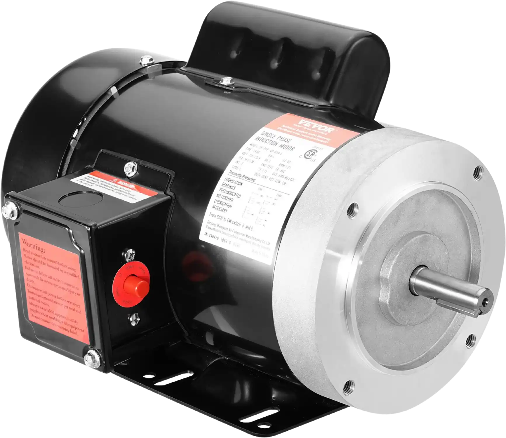 Vevor Electric Motor 1HP 5/8