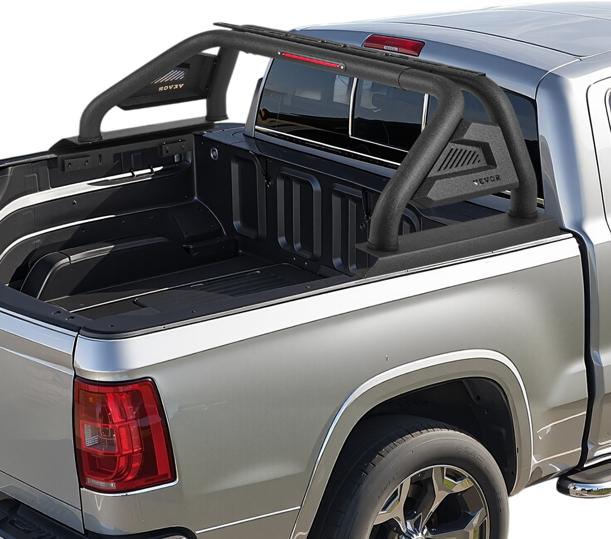 Vevor Truck Bed Roll Bar Universal Chase Rack with Light for Mid-Size Pickup New