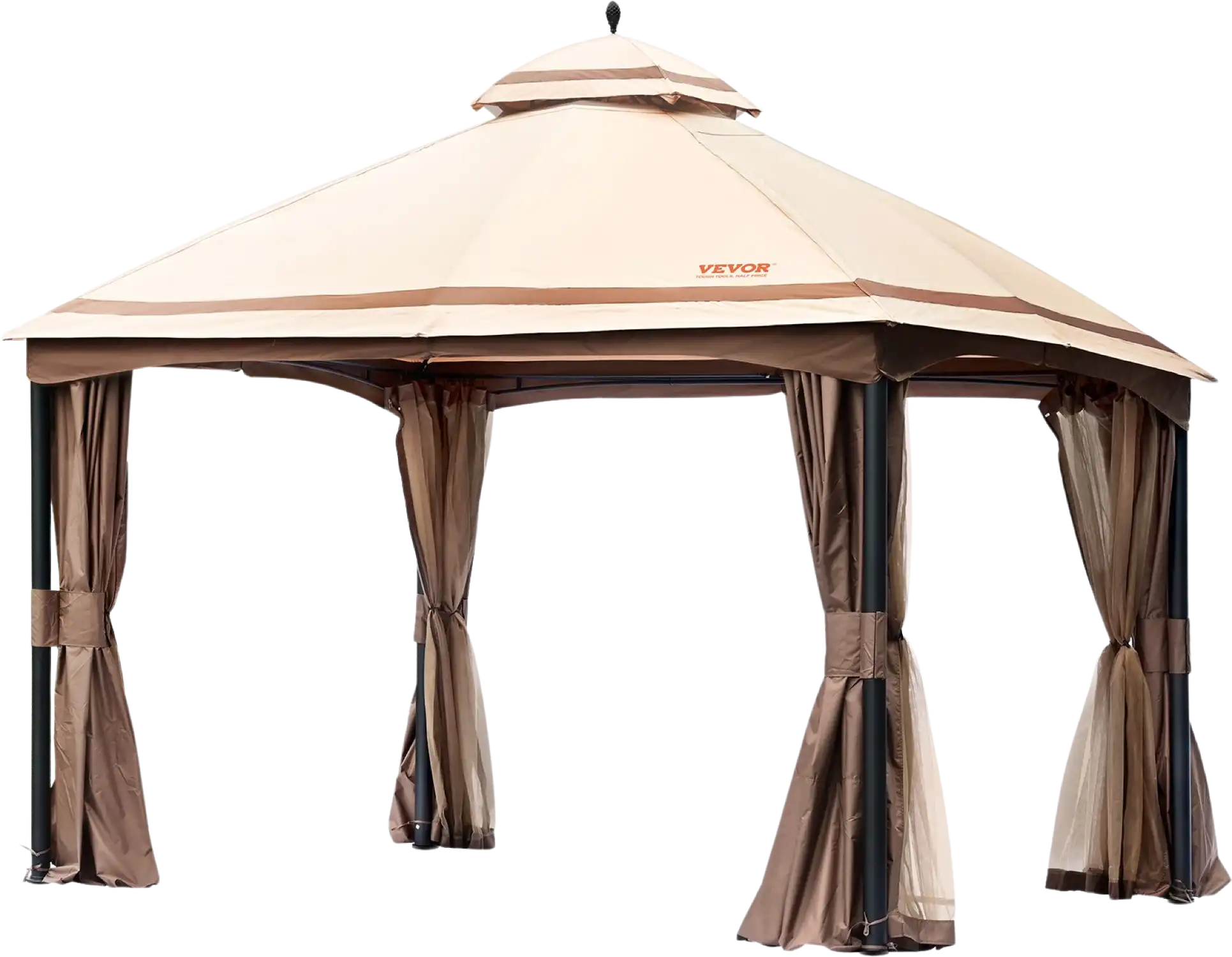 Vevor Patio Gazebo 10x13 FT with Mosquito Netting Metal Frame for 10-12 People New
