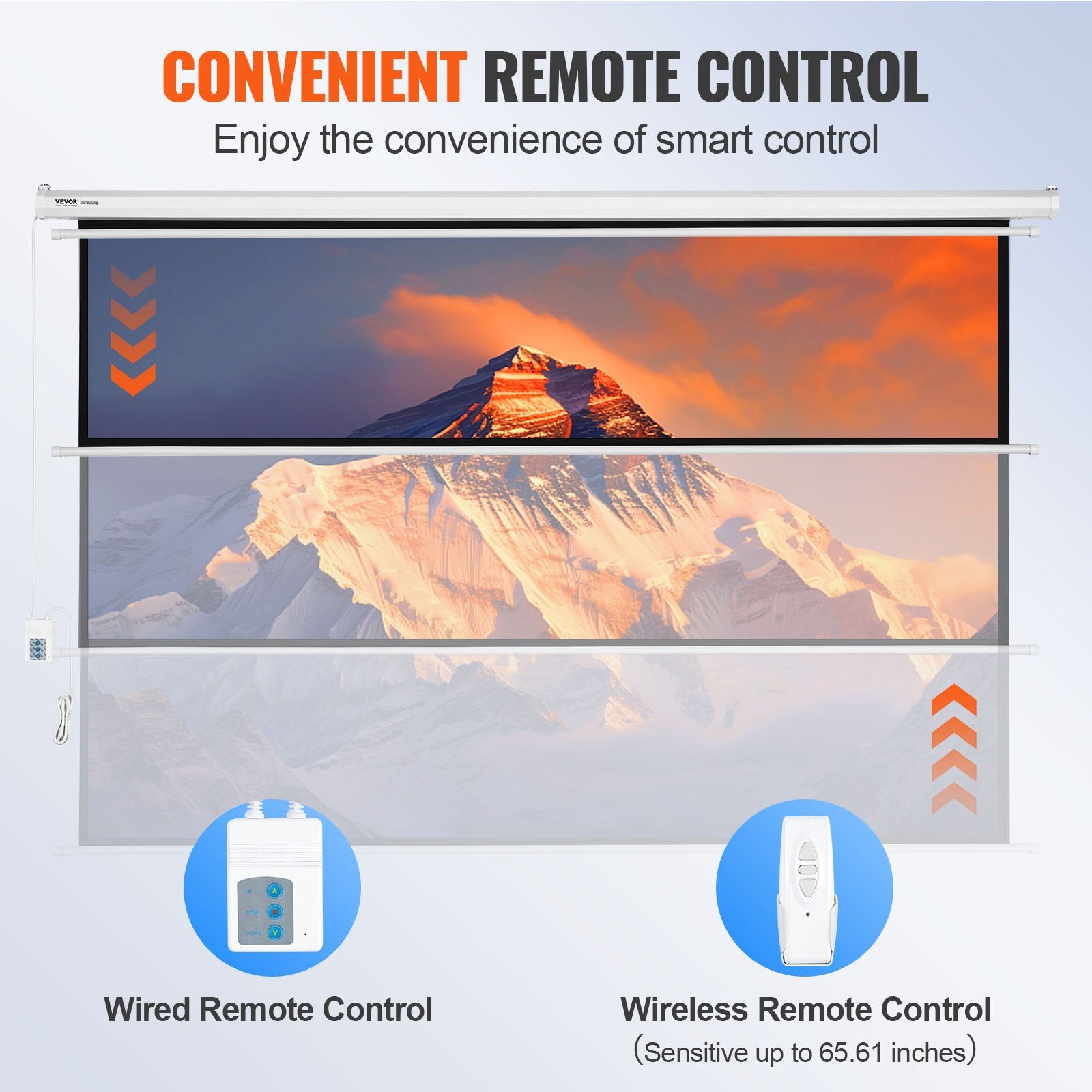 Electric 16:9 Projector Screen popular W/Remote Control