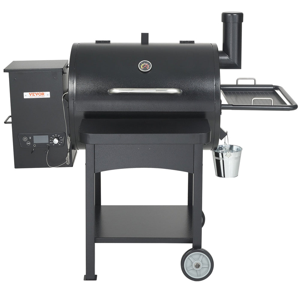 Vevor Portable Wood Pellet Smoker Grill 53" with PID Temperature Control 580 Sq. In. Black New