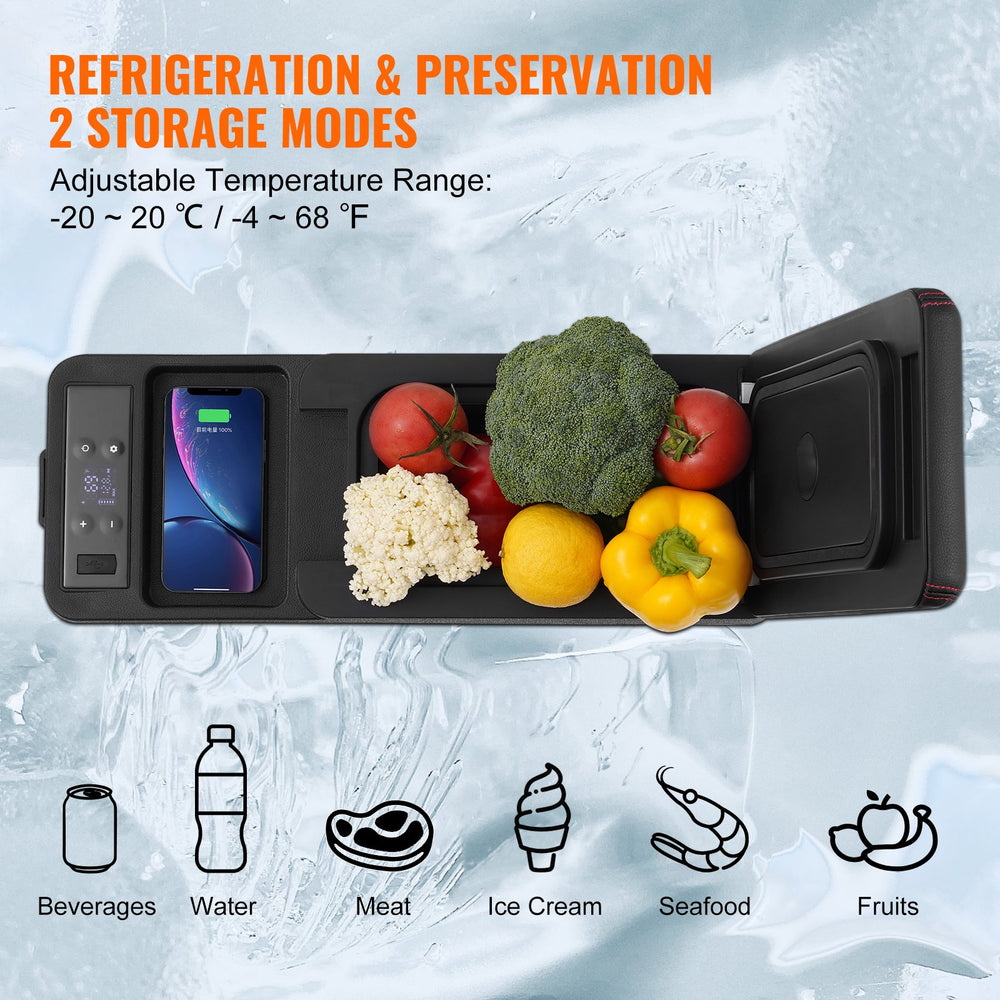 Vevor Portable Refrigerator Freezer Compressor 8L Single Zone for Car Armrest New