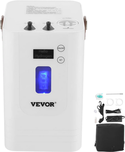 Vevor Hydrogen Inhalation Machine 99.99% High Purity 450ml/min 3-Ports New
