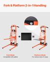 Vevor Material Lift Stacker Manual Winch 330 lbs Capacity 42.9 in Max Lift New