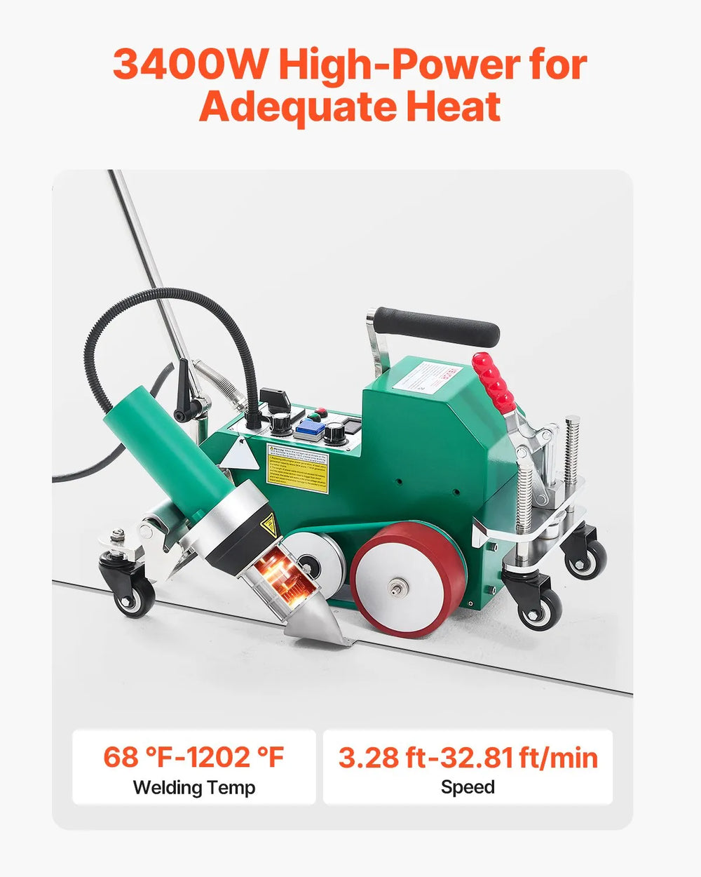 Vevor Roofing Hot Air Welder 1.57" Weld Width for PVC TPO 3400W New