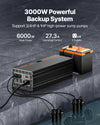 Vevor Battery Backup System 3000W LCD Auto Switches to Battery Inverter New
