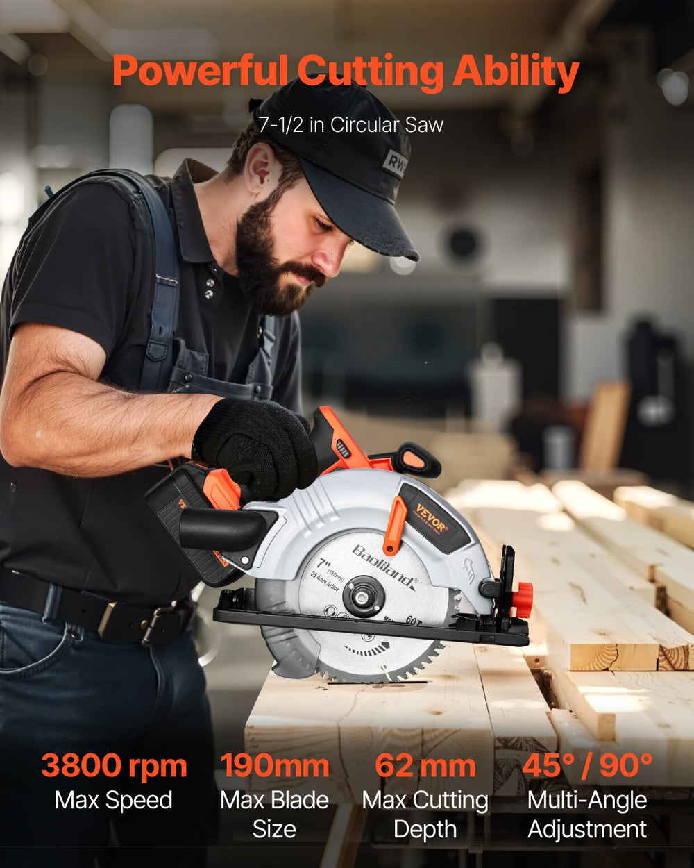 Vevor Power Tool Combo Kit 20V Cordless 5-Piece Set with Batteries New