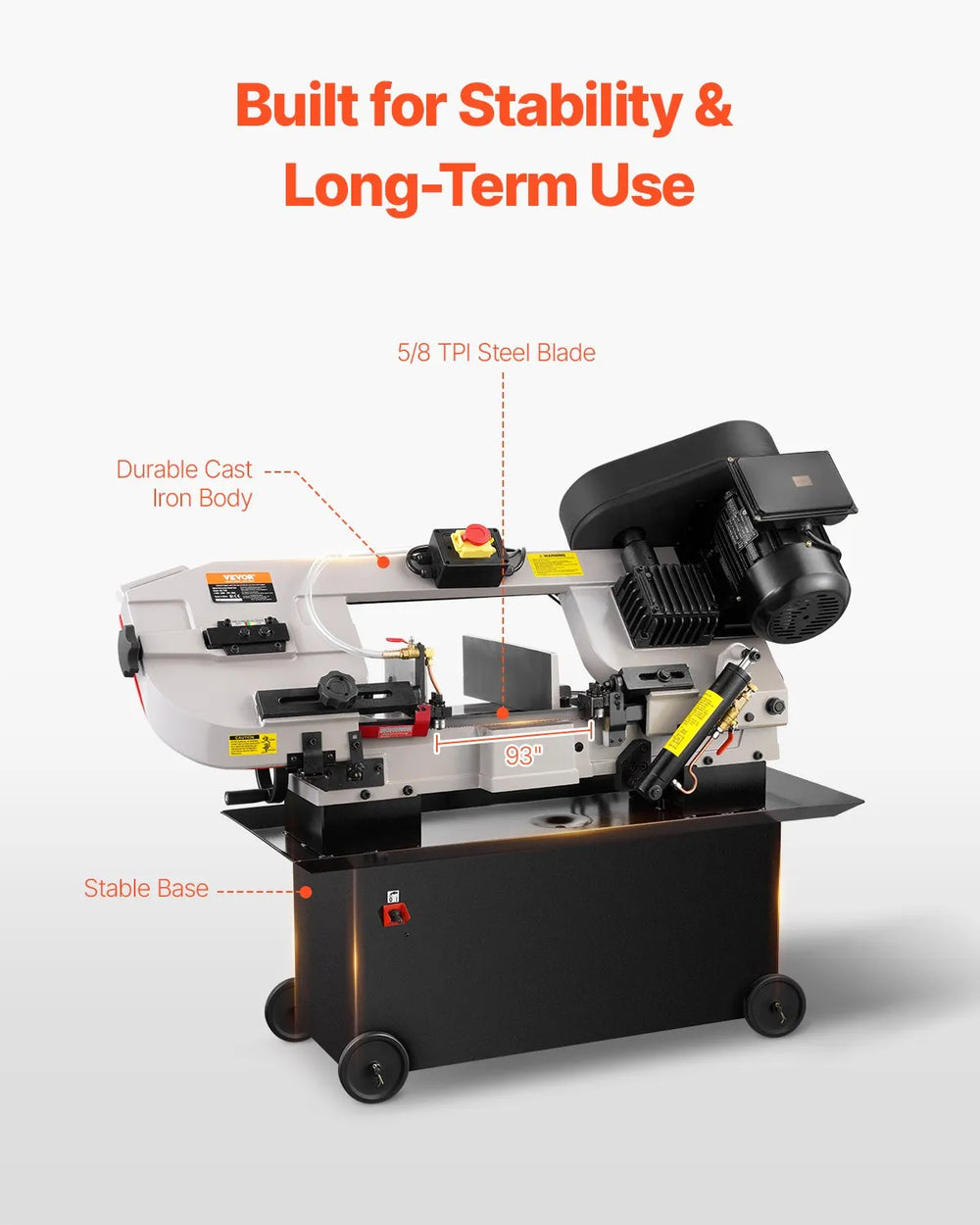 Vevor Metal Band Saw Horizontal & Vertical Cutting 7" x 12" Variable Speed 1100W New