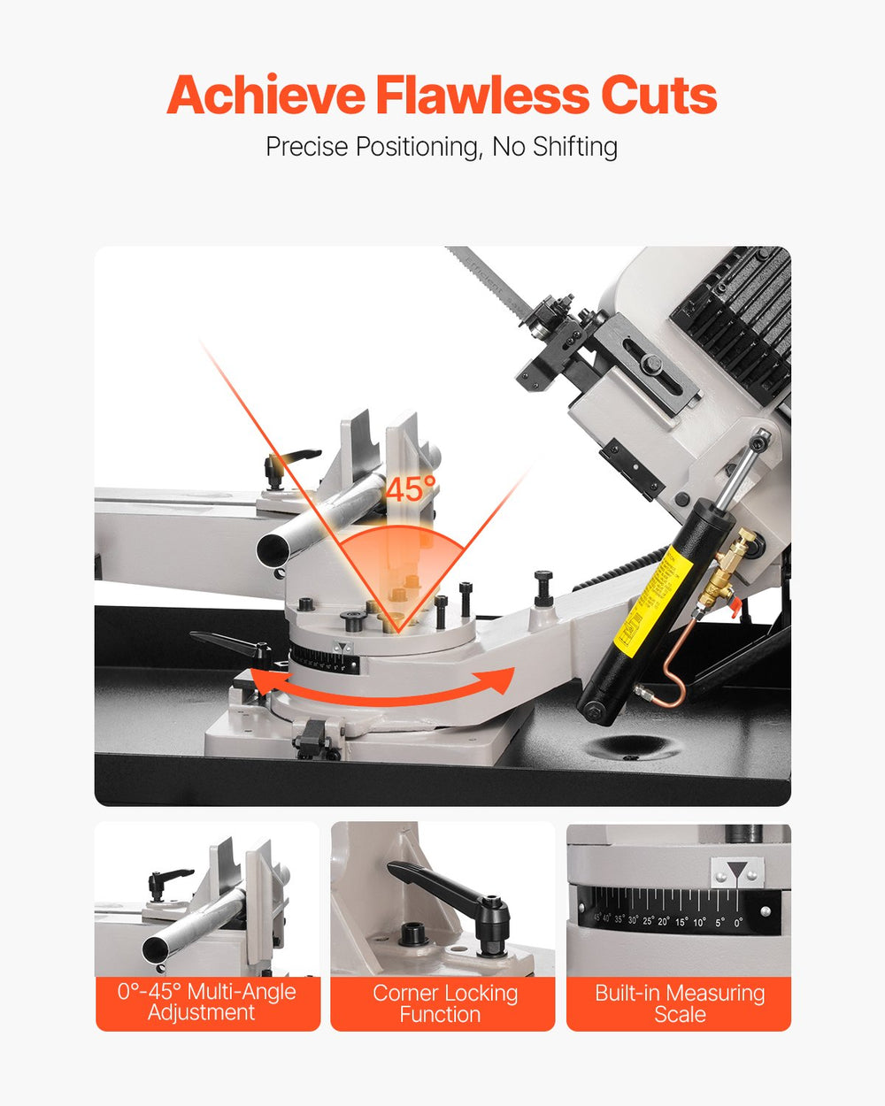 Vevor Horizontal Band Saw 7" x 8.25" Variable Speed 1.1 kW 110/220V New