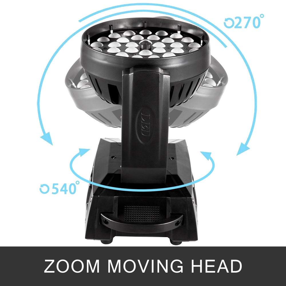 Vevor RGBW Stage Light 4-in-1 LED Zoom Moving Head 10W New