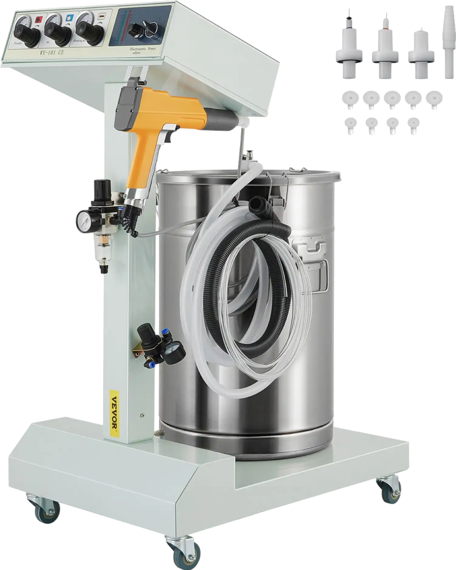 Vevor Electrostatic Powder Coating Machine 40W 45L with Spraying Gun 550g per Minute New