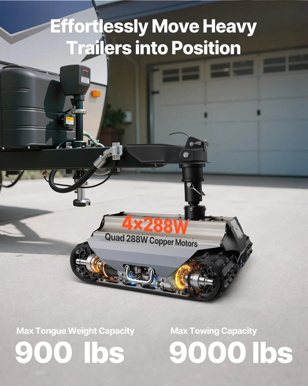 Vevor Electric Trailer Dolly 9000 Lbs Towing Capacity Remote Controlled Mover New