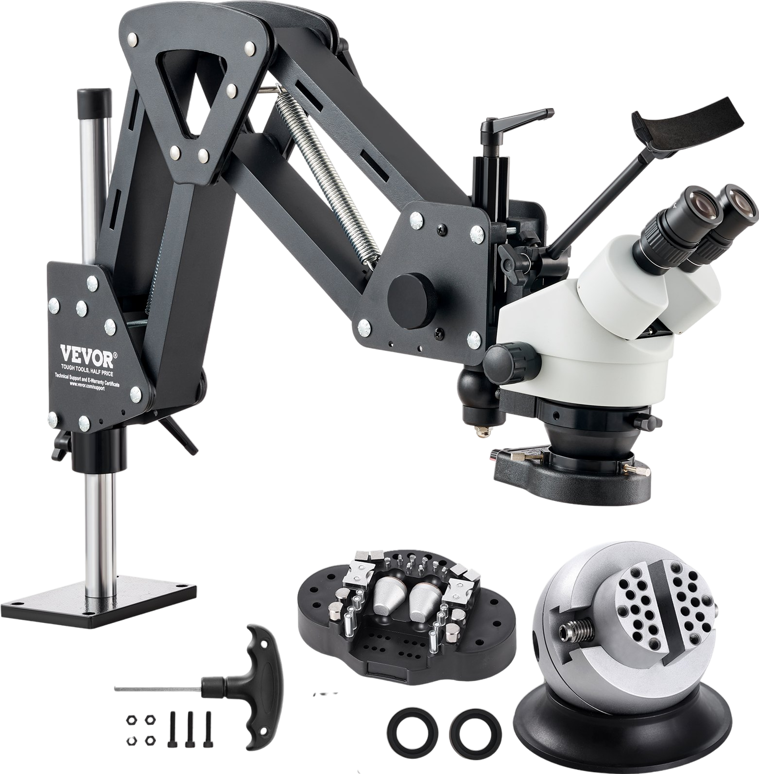Vevor Multi-Directional Microscope with Ball Vise Spring Bracket Ring ...