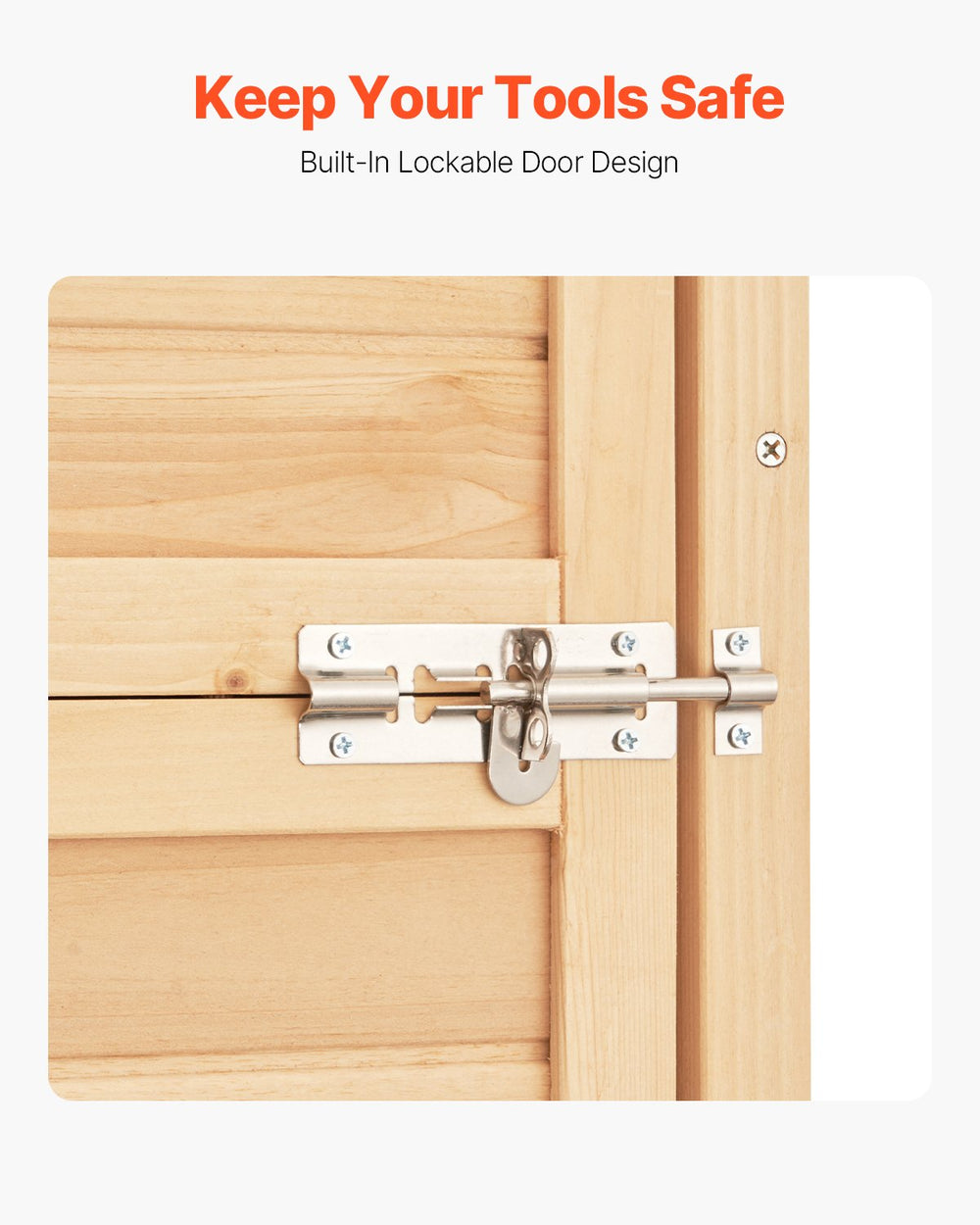 Vevor Outdoor Storage Shed Wooden Waterproof 28" x 63" with Sloping Roof New