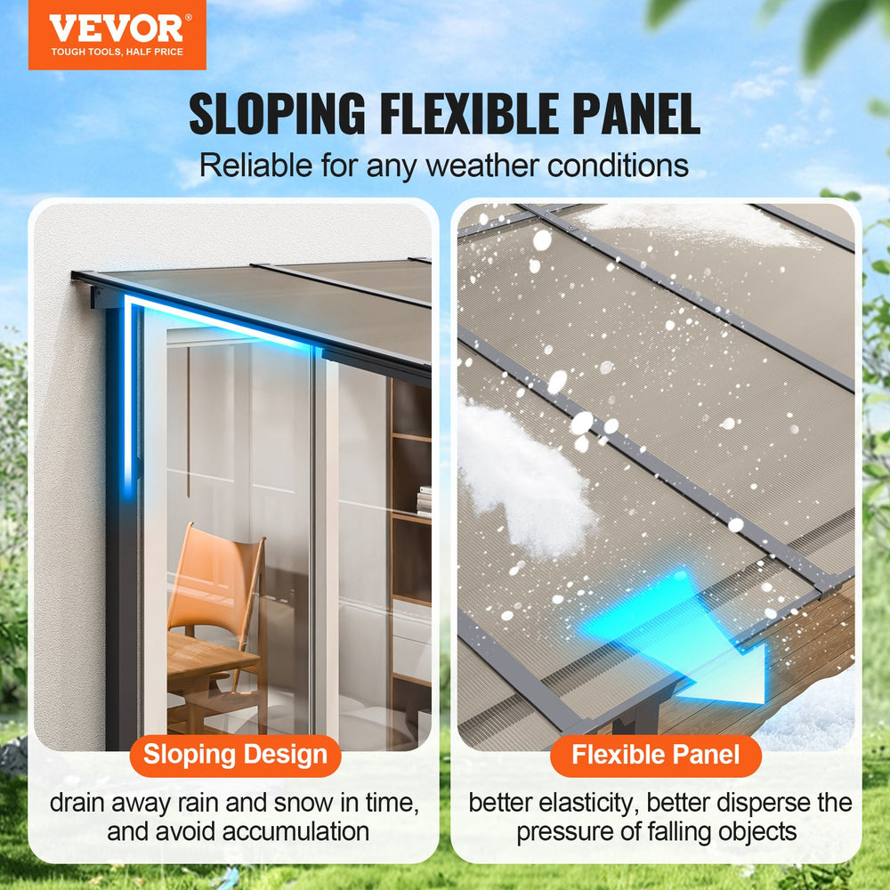 Vevor Lean-To Gazebo for Patio 10' x 14' Hard Top Pergola Aluminum Frame New