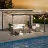 Vevor Lean-To Gazebo for Patio 10' x 14' Hard Top Pergola Aluminum Frame New