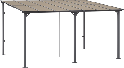 Vevor Lean-To Gazebo for Patio 10' x 14' Hard Top Pergola Aluminum Frame New