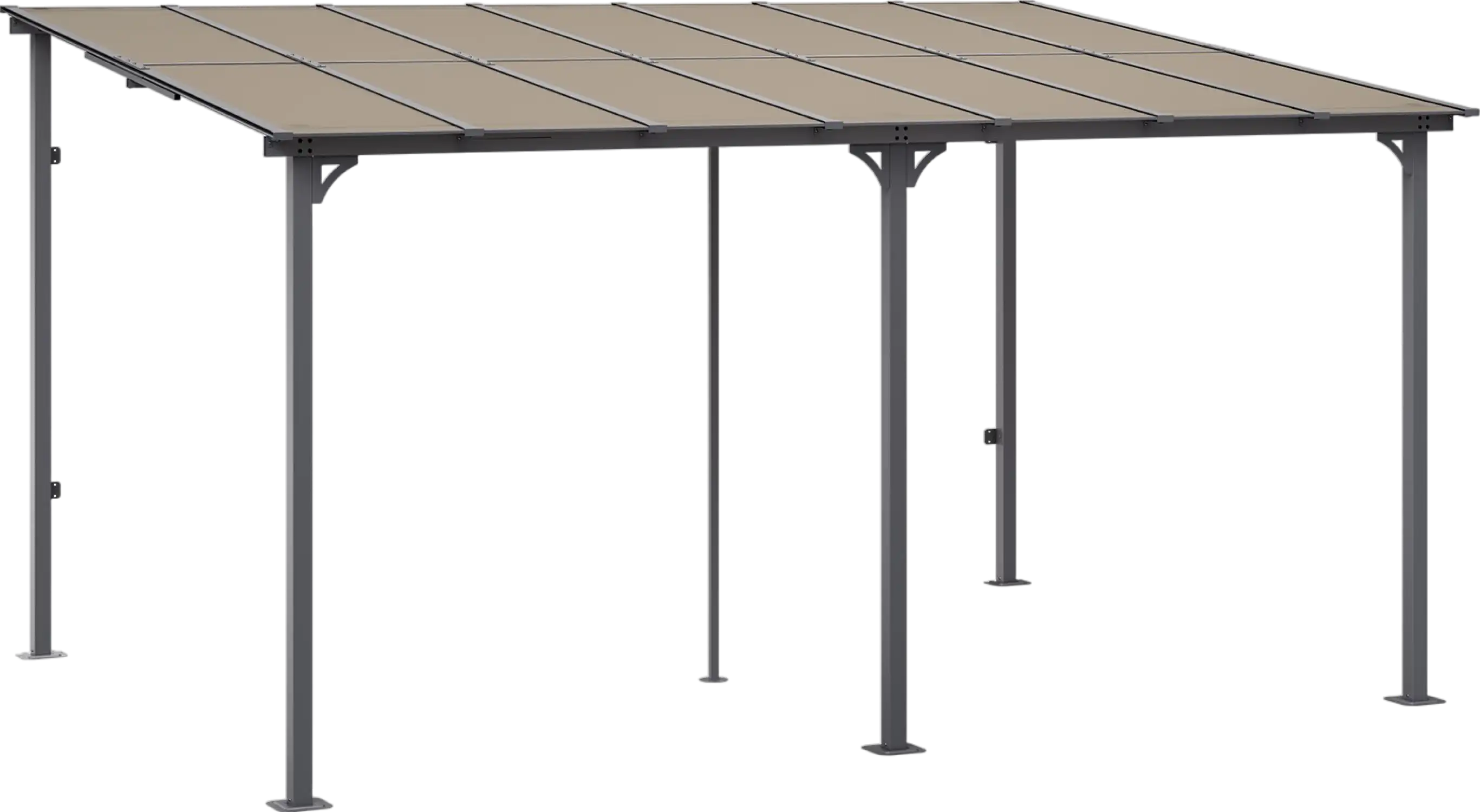 Vevor Lean-To Gazebo for Patio 10' x 14' Hard Top Pergola Aluminum Frame New