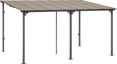 Vevor Lean-To Gazebo for Patio 10' x 14' Hard Top Pergola Aluminum Frame New