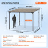 Vevor Lean-To Gazebo for Patio 10' x 10' Hard Top Pergola Aluminum Frame New