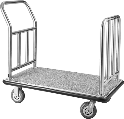 Vevor Hotel Luggage Cart 750 Lbs Platform Truck with Removable Front Frame New