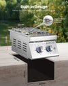Vevor Double Side Burner 2 x 17,000 BTU Natural Gas and Propane New