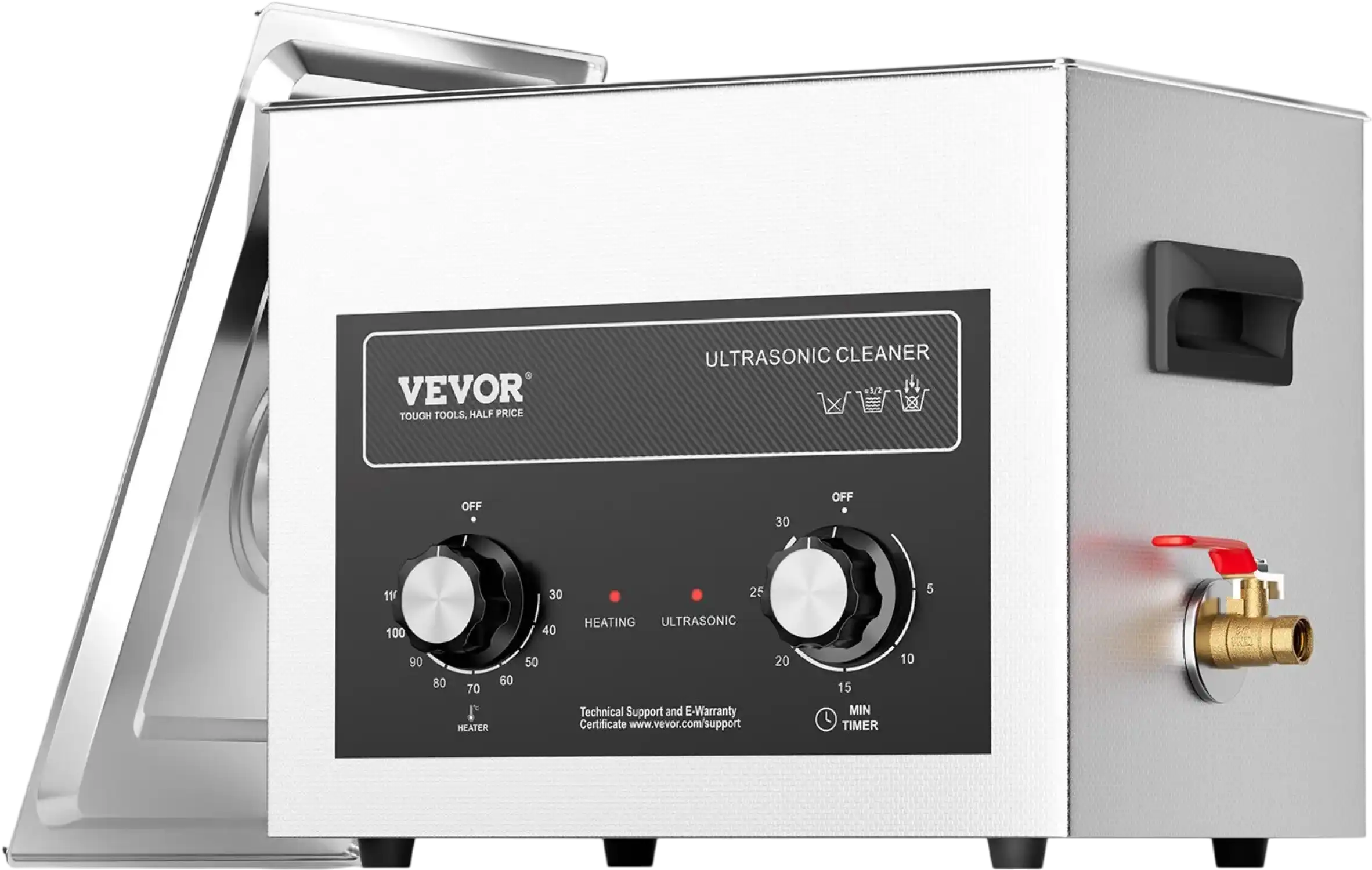 Vevor Ultrasonic Cleaner 10L with Heater and Timer 40kHz 240W New