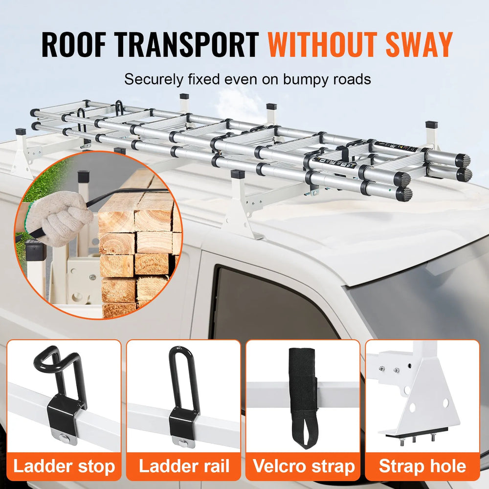 Vevor Roof Ladder Rack 54 in. with 3 Crossbars 800 lb. Capacity New