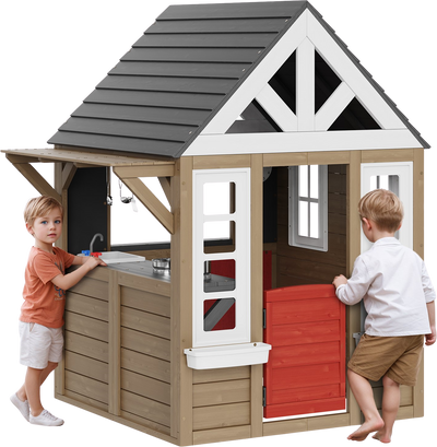 Vevor Outdoor Wooden Playhouse for Kids 55