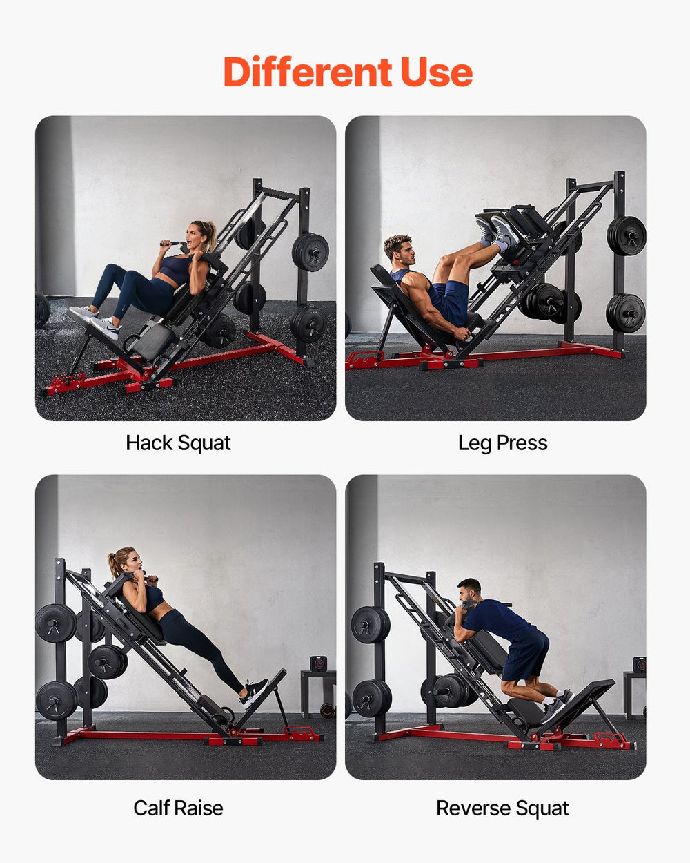 Vevor Leg Press Combo Weight Machine 2000 Lbs Capacity for Home Gyms New