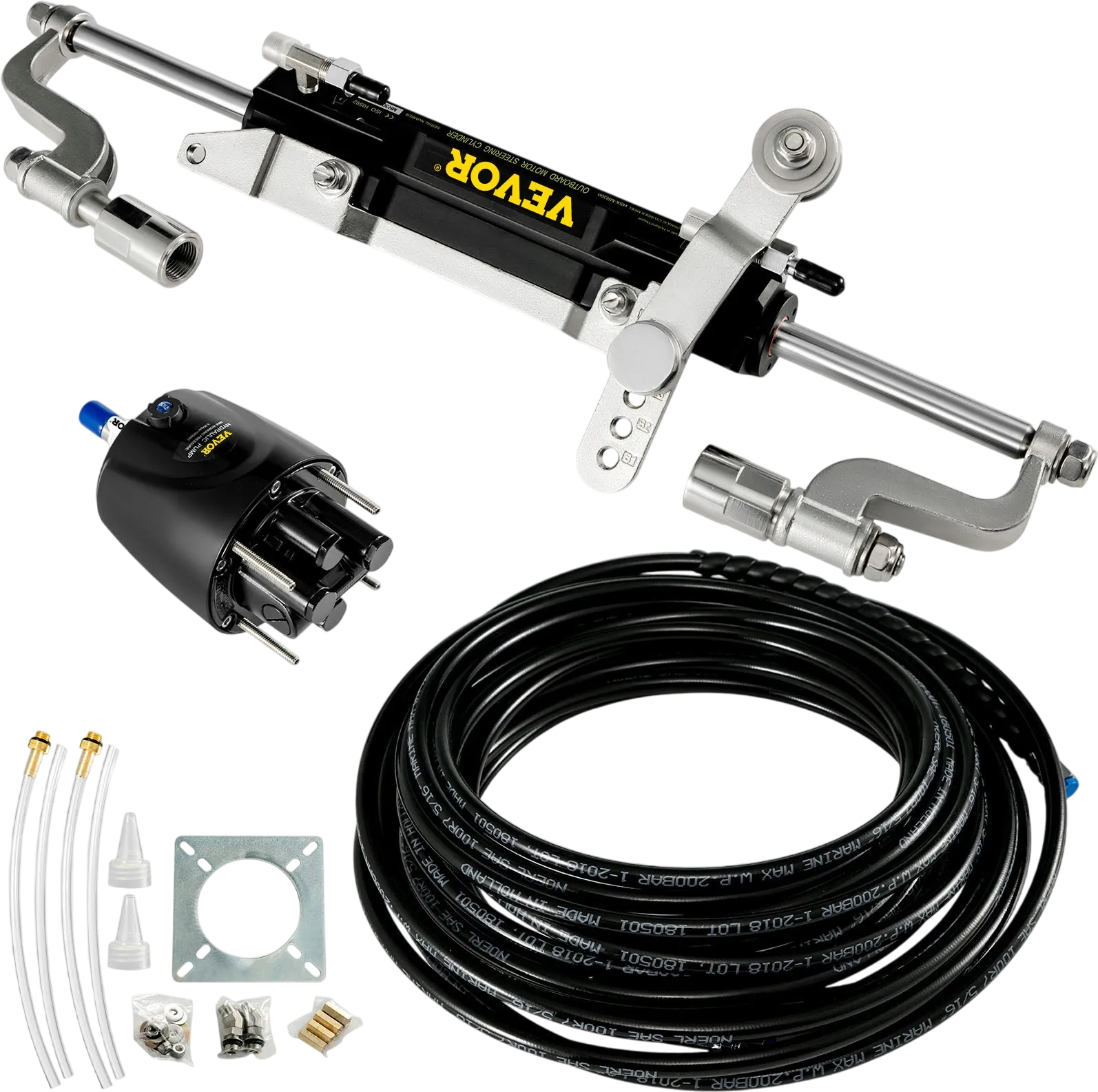 Vevor Hydraulic Outboard Steering Kit 300 HP with Helm Pump for Yamaha Honda Suzuki New