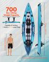 Vevor Inflatable Kayak 2-Person Drop-Stitch Floor 700 lbs. Capacity New