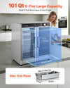 Vevor Electric Hot Box Food Warmer 5-Tier 80-185°F with Water Tray Double Door 750W New