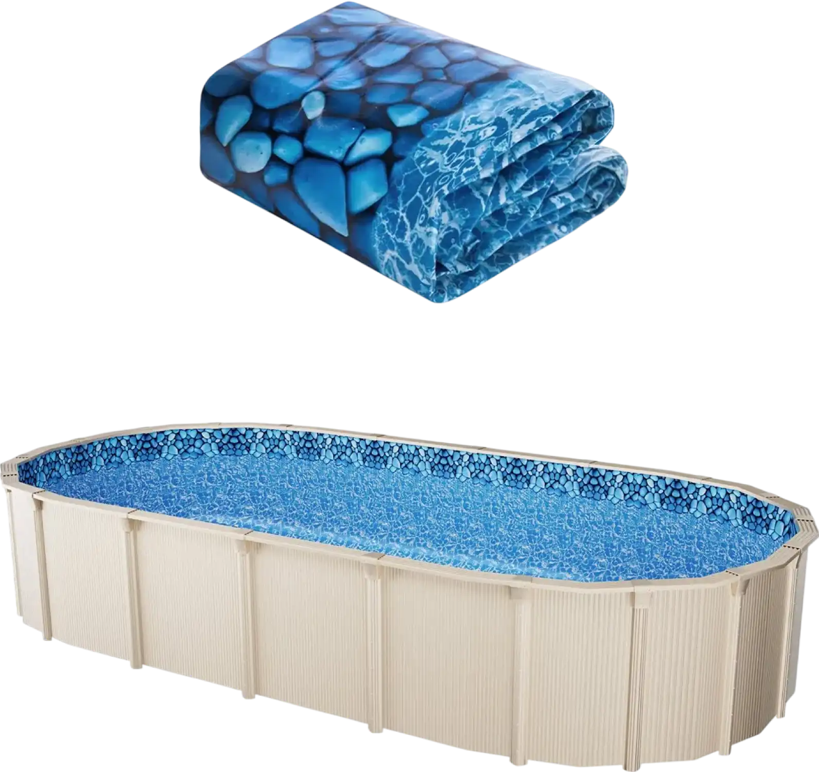 Vevor Oval Pool Liner 18' x 33' Overlap Style 52