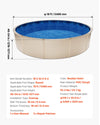 Vevor Above Ground Pool Liner 18' Round Overlap for 52" Wall Height New
