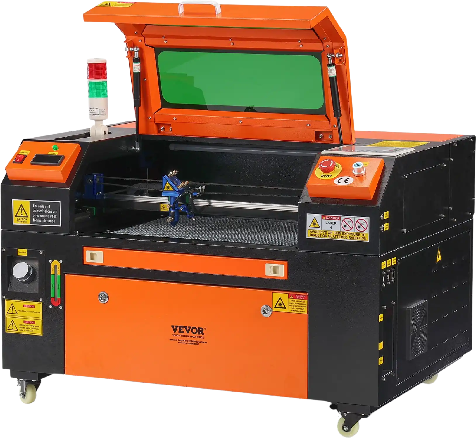 Vevor Laser Engraver 50W CO2 19.7 IPS Laser Cutter Machine with 2-way Pass Air Assist New