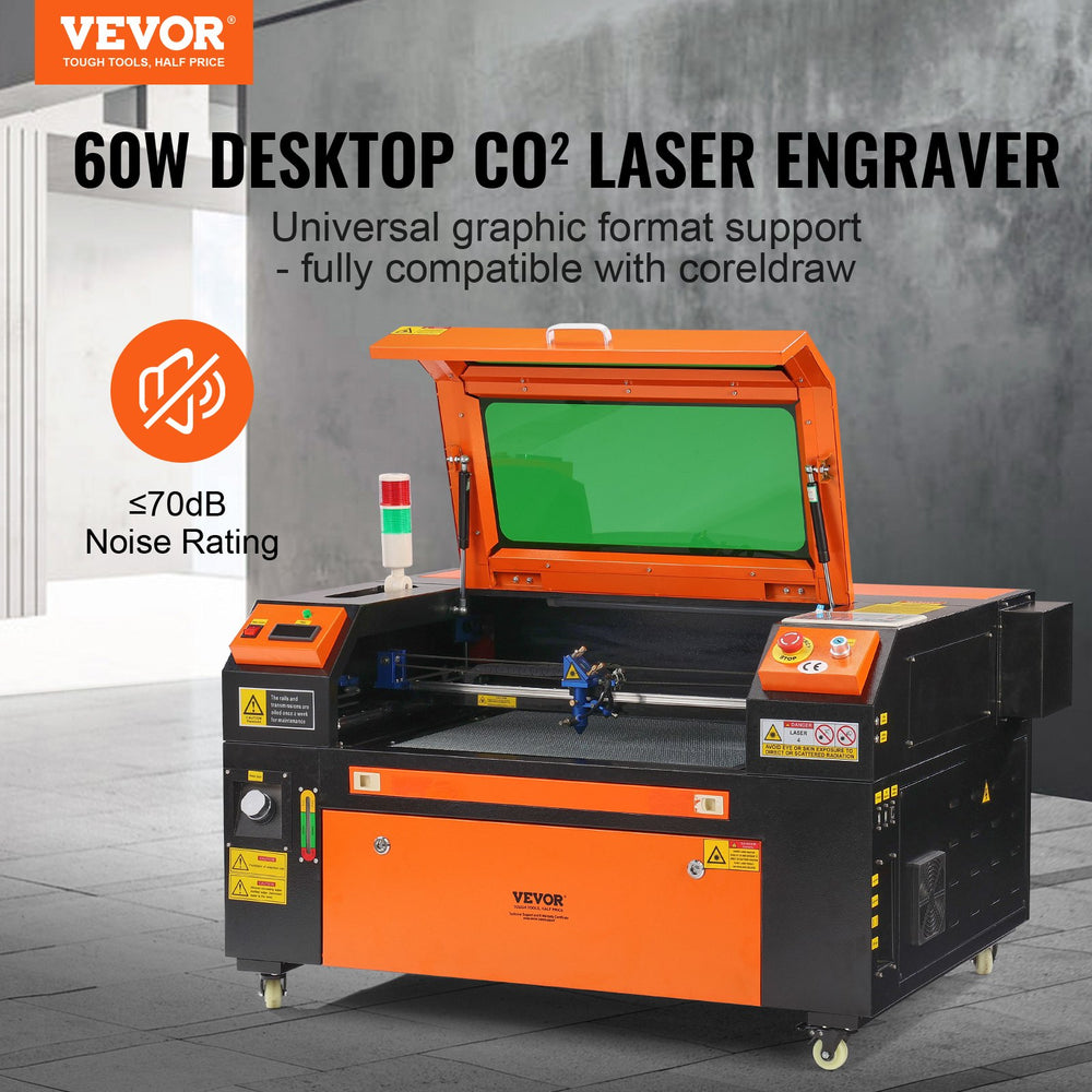 Vevor CO2 Laser Engraver 16" x 24" 60W w/ 2-Way Pass Air Assist New