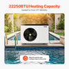 Vevor Electric Pool Heat Pump 22,250 BTU for Above/In-Ground Pools New