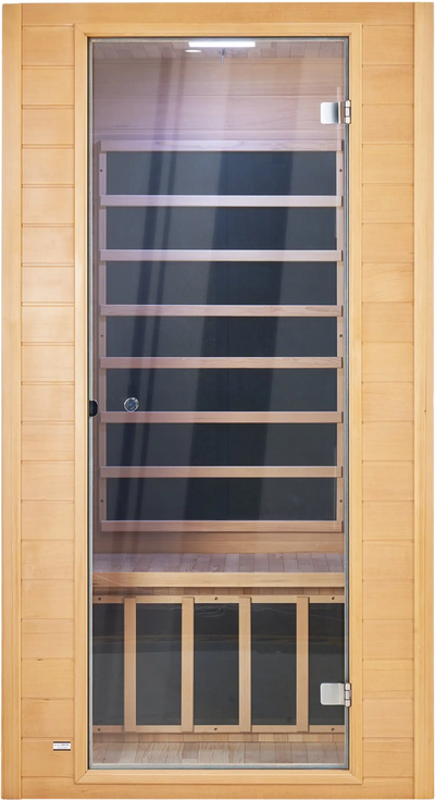 Vevor Wooden Sauna Far Infrared Home Spa for 1-2 Person 1400W New