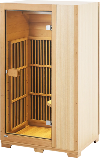 Vevor Wooden Sauna for One Person Low EMF Far Infrared Therapy 1140W New