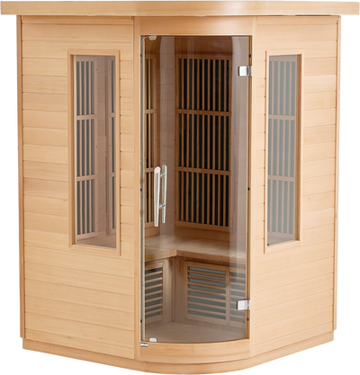 Vevor Far Infrared Wooden Sauna Home Spa for 2 People 1850W New