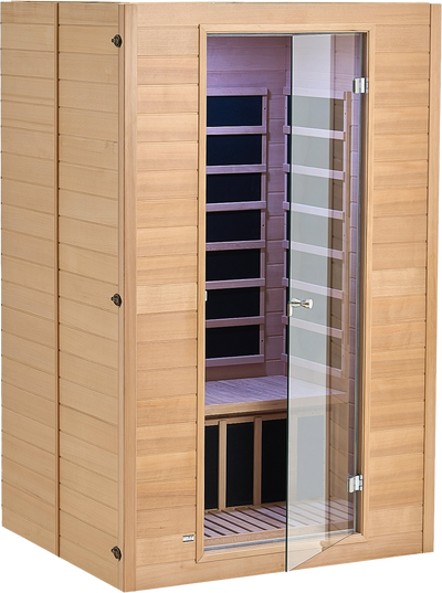 Vevor Far Infrared Wooden Sauna Home Spa for 2 People 1800W New