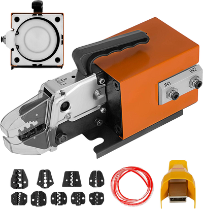 Vevor AM-10 Pneumatic Crimping Tool Air Powered for Wire Terminals with Die Sets New