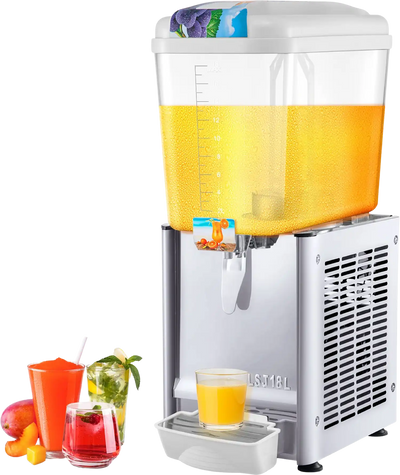 Vevor Commercial Cold Beverage Dispenser 4.8 Gal. 18L 200W Stainless Steel New